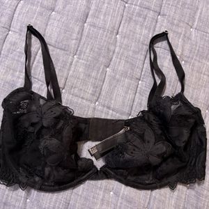 Sexy sheer floral bra