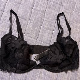 Sexy sheer floral bra