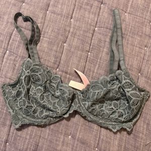 Teal floral bra