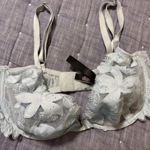 Sheer baby blue bra