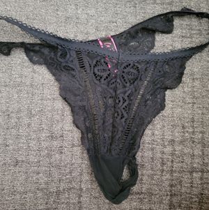Black Lace Thong