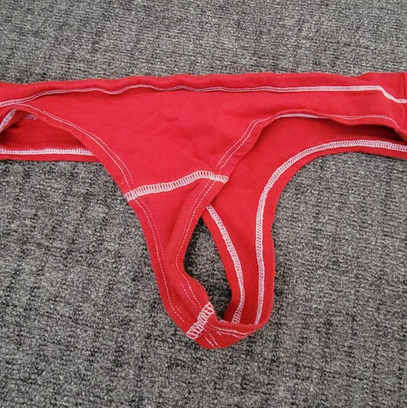 Red High Rise Thong