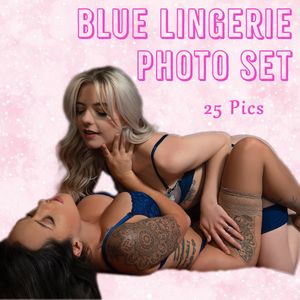 Blue Lingerie Photo Set