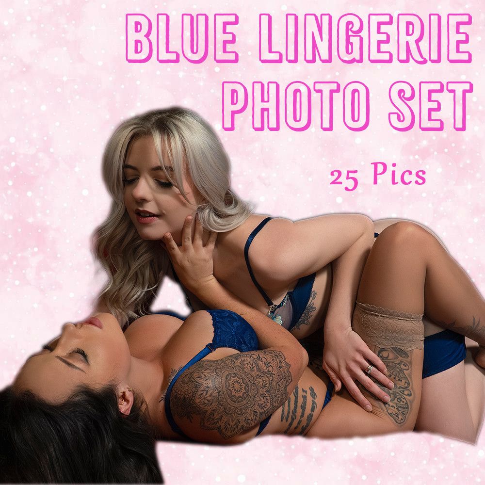 Blue Lingerie Photo Set