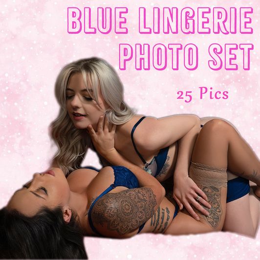 Blue Lingerie Photo Set