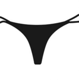 Worn thongs  black and white xx
