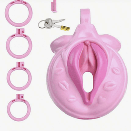 Sissy Chastity Experience! Pink Cage AND FREE Custom Video