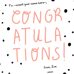 SFW Congratulations Card