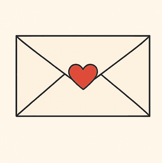 Love letter with my kiss and scent!