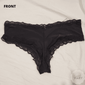 Black lacy panty worn out