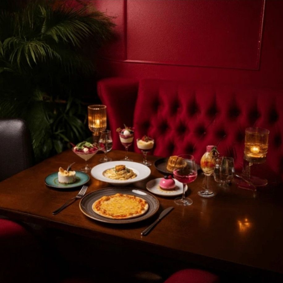 Romantic dinner outside