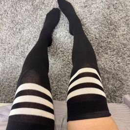 thigh high black socks