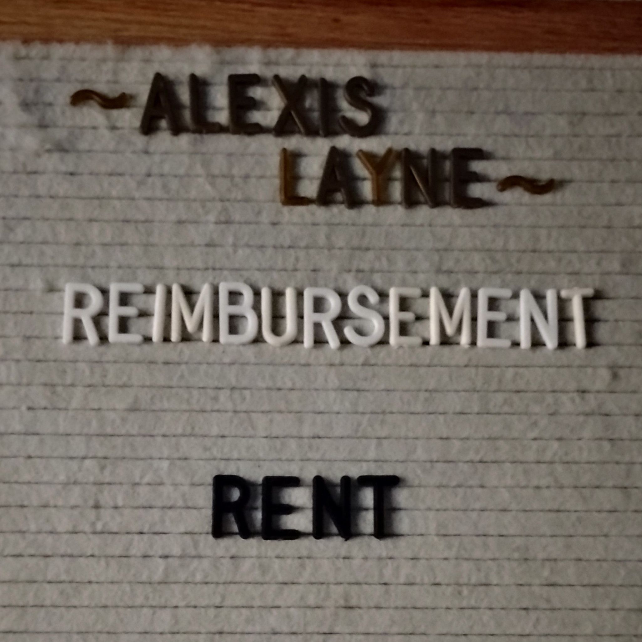 Reimbursement: Rent