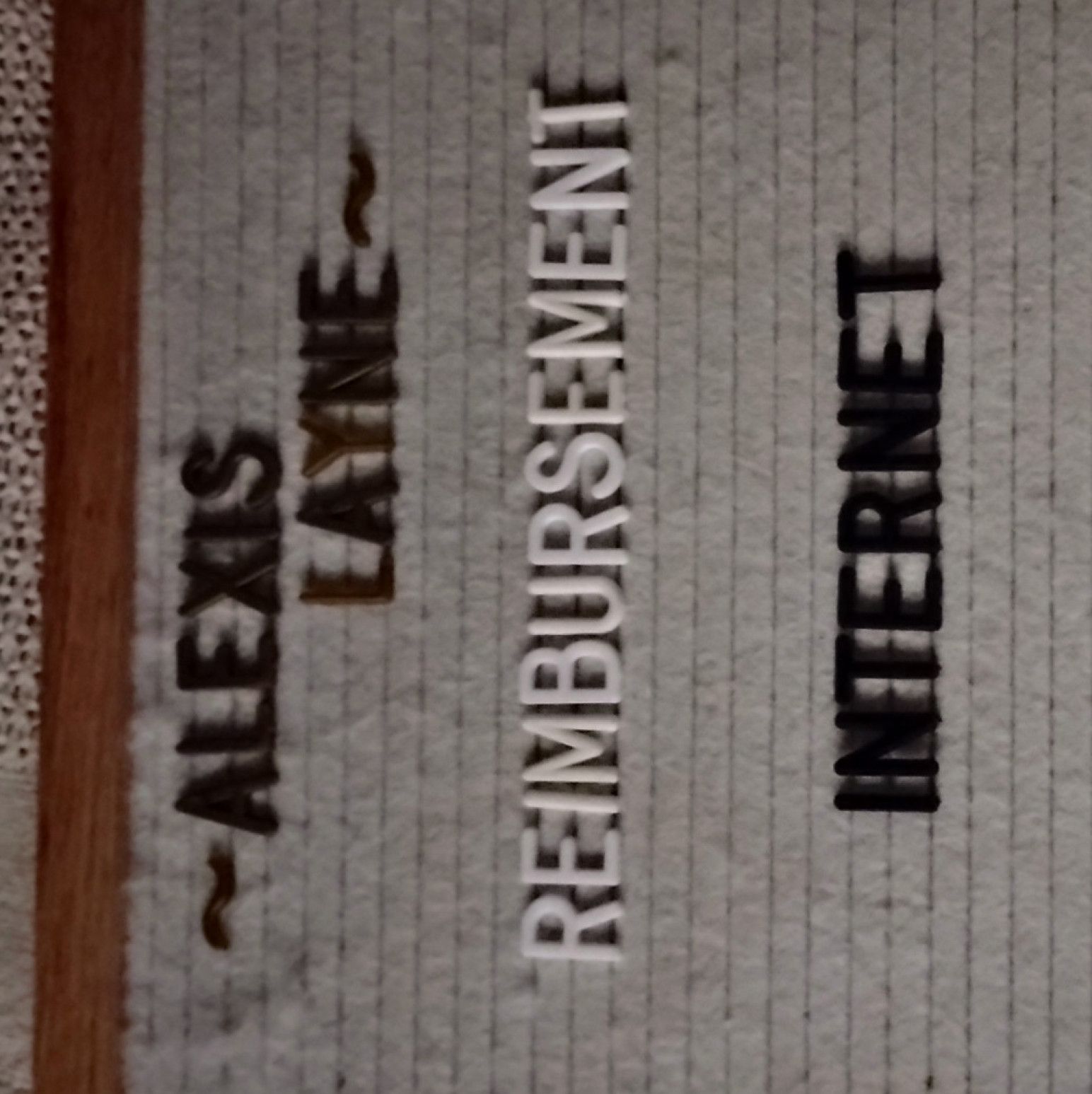 Reimbursement: Internet Bill