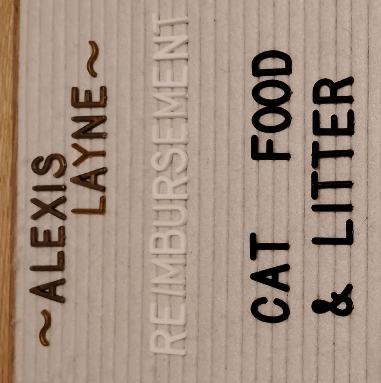 Reimbursement: Cat Food and Litter