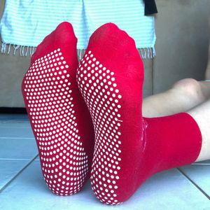 Red Yoga Socks