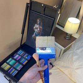 Delight the artist with new paints and brushes