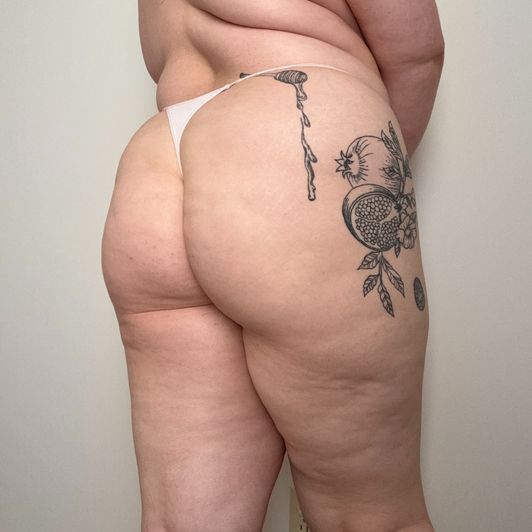 tiny white thong
