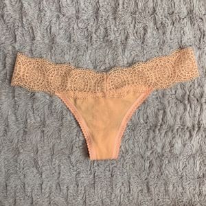 Orange Lace Thong