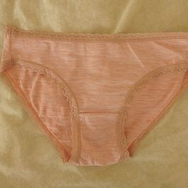 Orange Nylon Bikini Panties