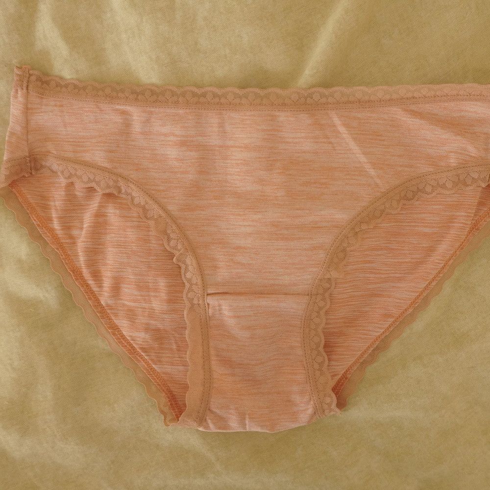Orange Nylon Bikini Panties