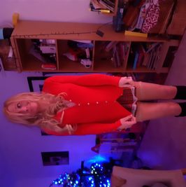 naughty school girl at christmass
