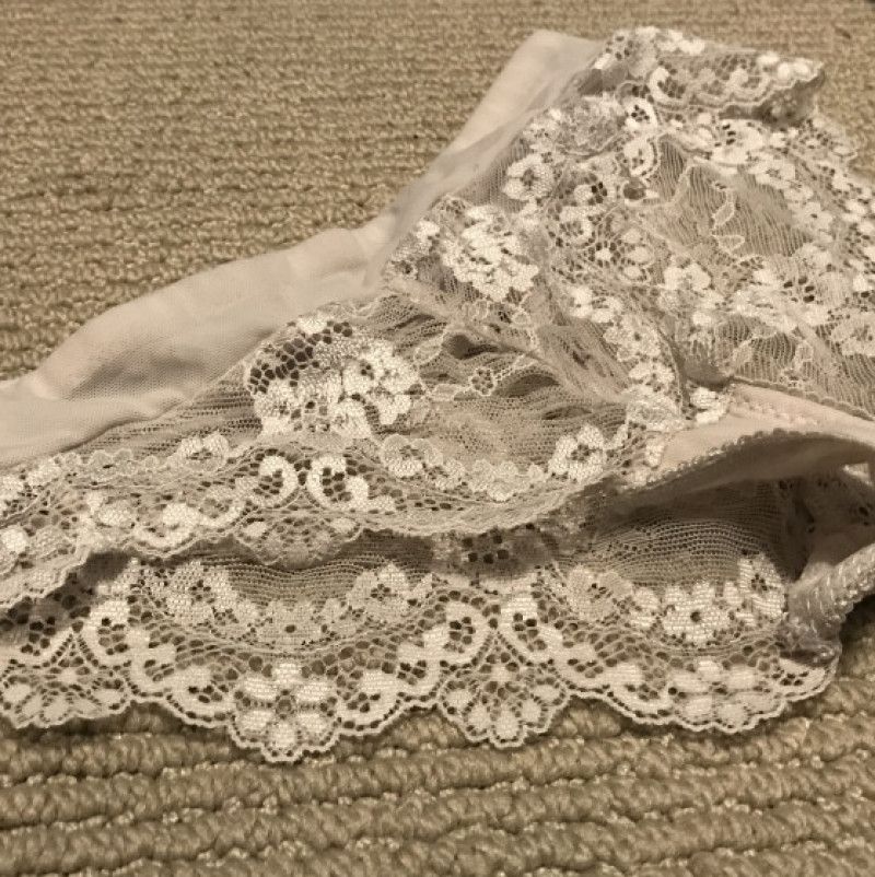 White worn panty