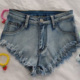 Tiny Worn Denim Shorts