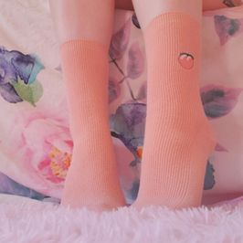 peach socks