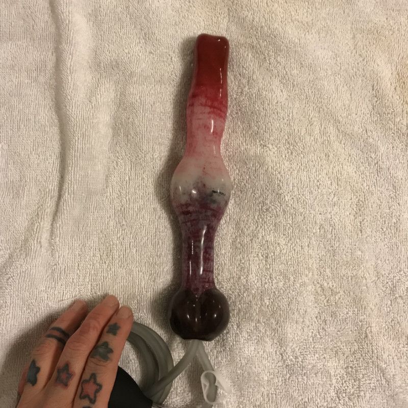 Inflatable squirting cock