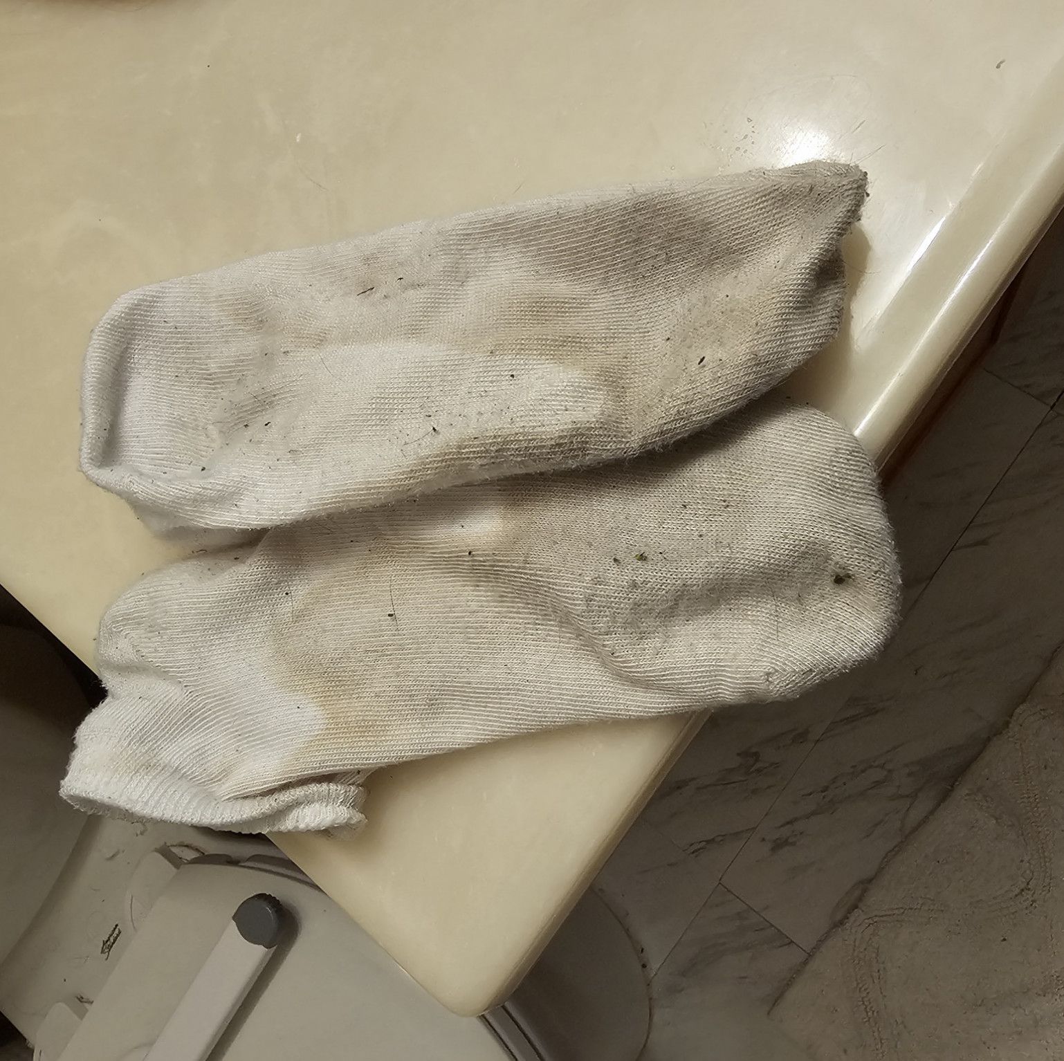 1 day used socks