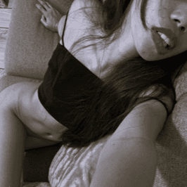 Monochrome Selfies On Couch