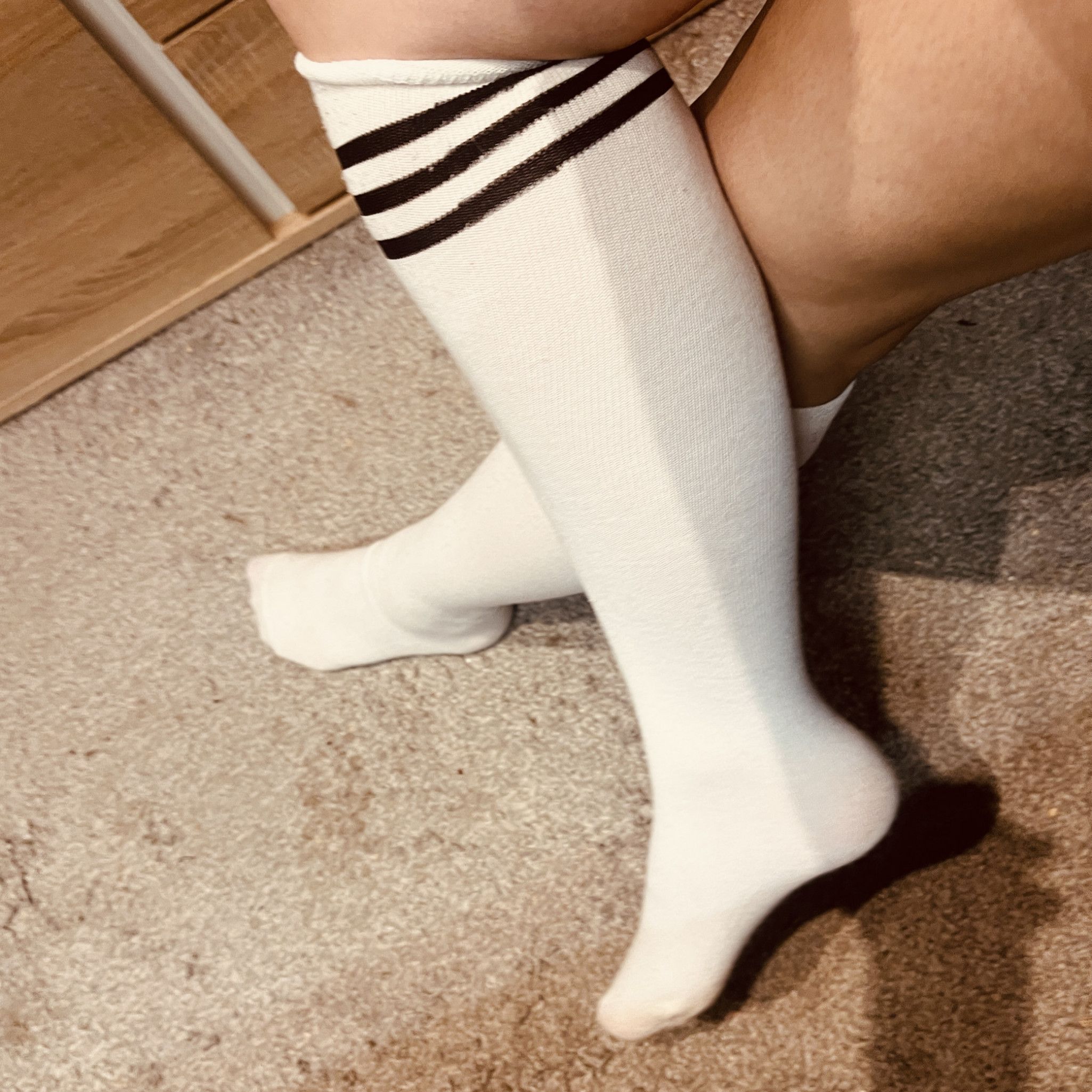 knee high white socks
