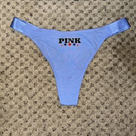 Pink Blue Stars Cotton Thong