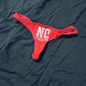 No peeking red thong