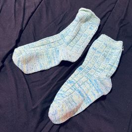 Cool tone knit socks