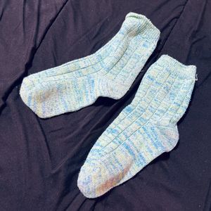 Cool tone knit socks