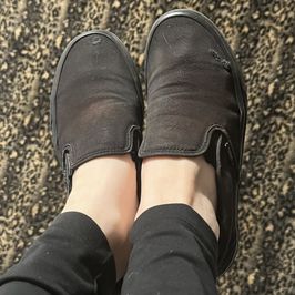 Well Worn Vans Slip On Shoes