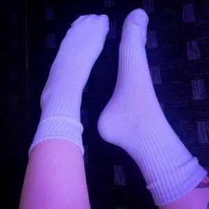 White Crew Socks