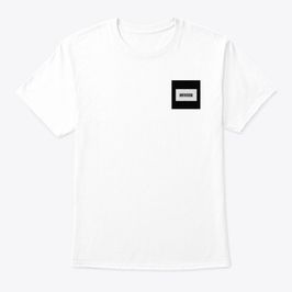 Black and White Faux Pocket Logo Tee
