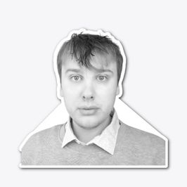 Black and White Face Sticker