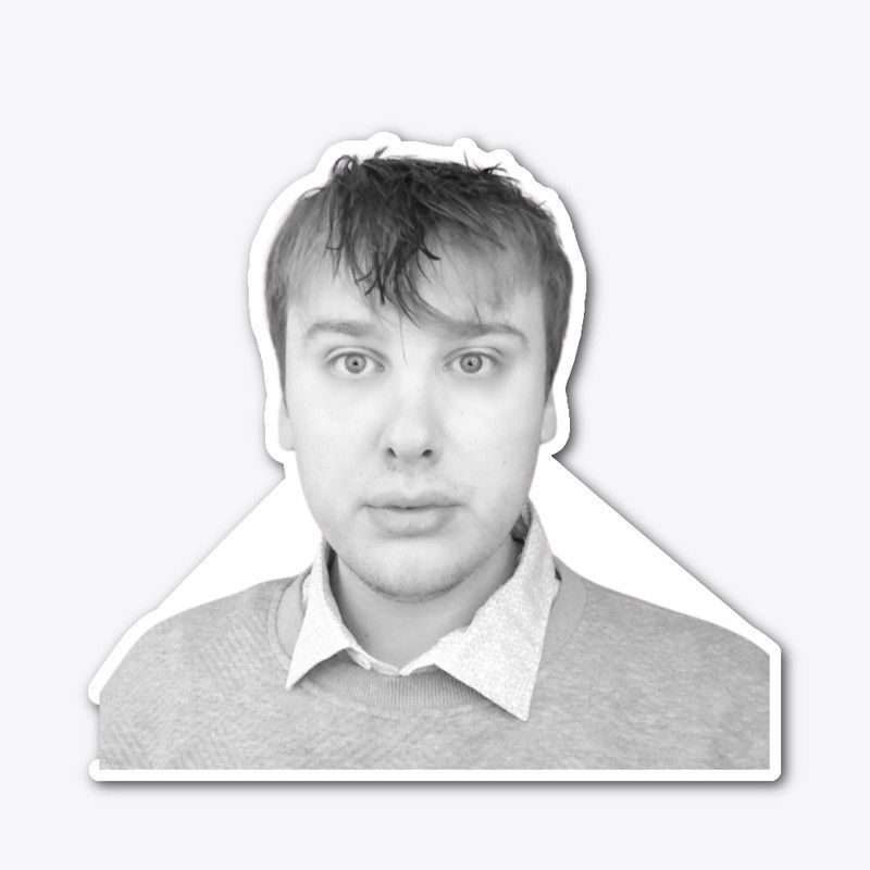 Black and White Face Sticker