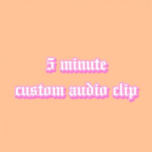 5 minute custom audio clip