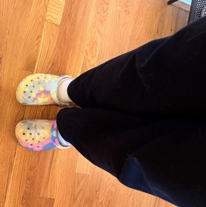 Rainbow Crocs Shoes Size 9 and a half