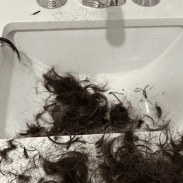 Bag of hair from shave