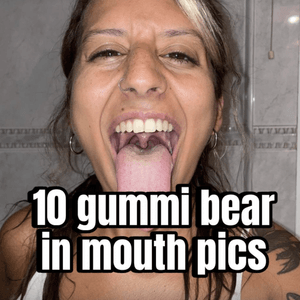 10 Pics of gummy bear in mouth