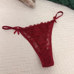 Lace thong Red