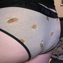 VS Grey Hip Hugger Panties BurgersFries
