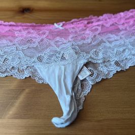 La Senza White and Pink ombré Lace Panties