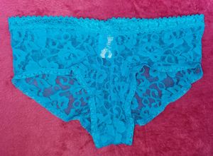 Neon Blue Lace Panties